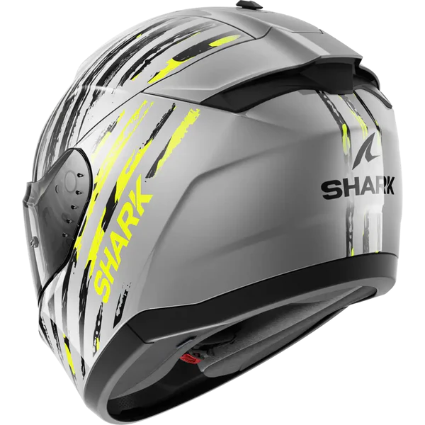 CASCO INTEGRAL SHARK RIDILL 2 ASSYA NEGRO GRIS AMARILLO BRILLO