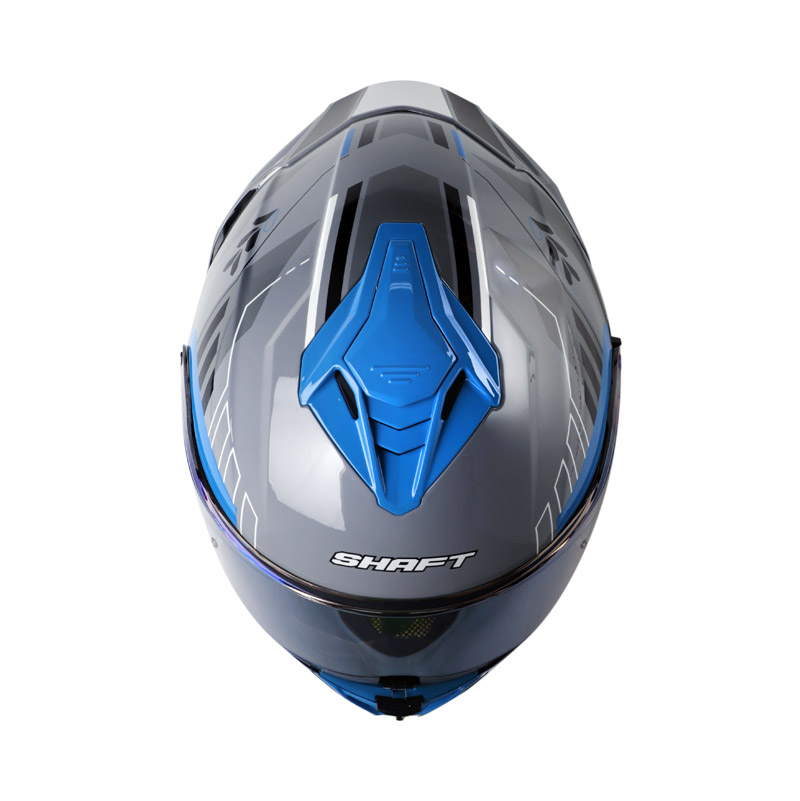 CASCO INTEGRAL SHAFT SH598GTR TRACER GRIS AZUL BRILLO