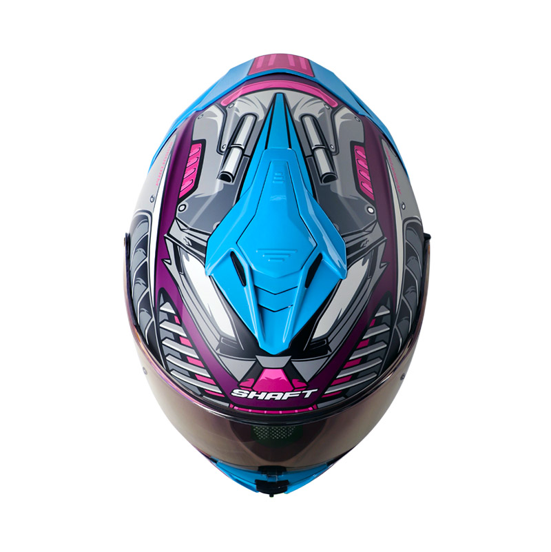 CASCO INTEGRAL SHAFT SH598GTR ROBOFORM MORADO OSCURO FUCSIA MATE
