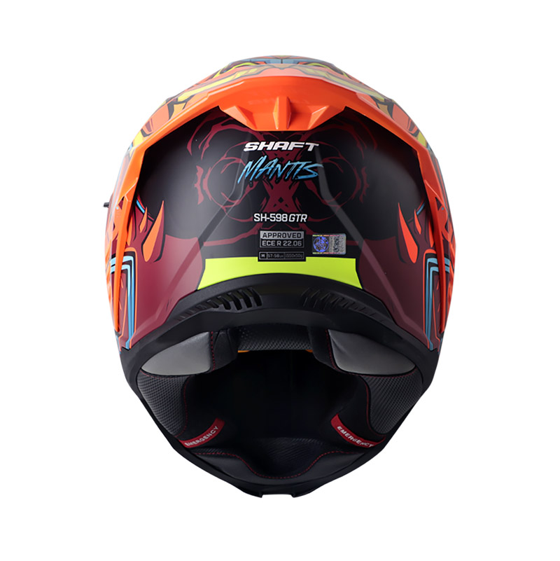 CASCO INTEGRAL SHAFT SH598GTR MANTIS NEGRO NARANJA MATE
