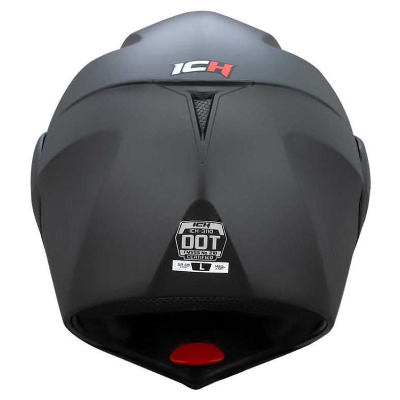 CASCO ABATIBLE ICH 3110DOT DOBLE VISOR PLANO NEGRO MATE VISOR NEGRO