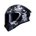 CASCO ABATIBLE ICH 3120 DOBLE VISOR COMIC BOOM NEGRO BLANCO MATE VISOR NEGRO