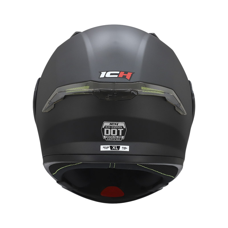 CASCO ABATIBLE ICH 3120 DOBLE VISOR SOLID NEGRO MATE VISOR NEGRO