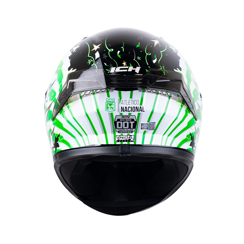 CASCO INTEGRAL ICH 503 ED. SPECIAL MAS CAMPEÓN NEGRO VERDE VISOR SILVER