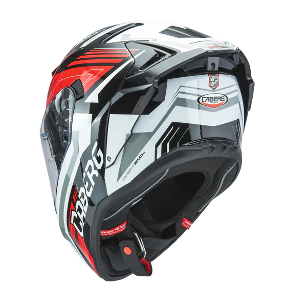 CASCO INTEGRAL CABERG DRIFT EVO II JARAMA NEGRO BLANCO ROJO BRILLO