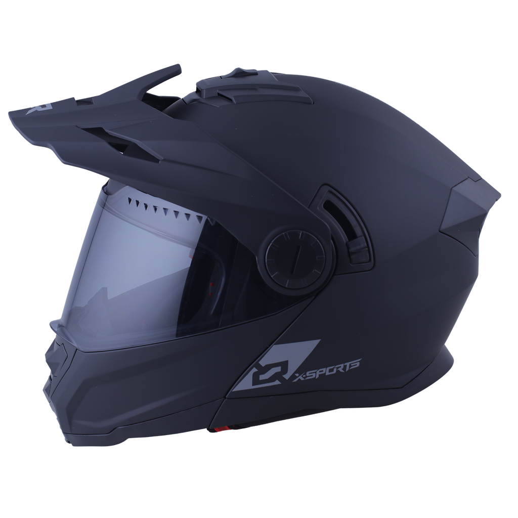 CASCO MULTIPROPOSITO ABATIBLE XSPORTS 165 SOLID NEGRO MATE