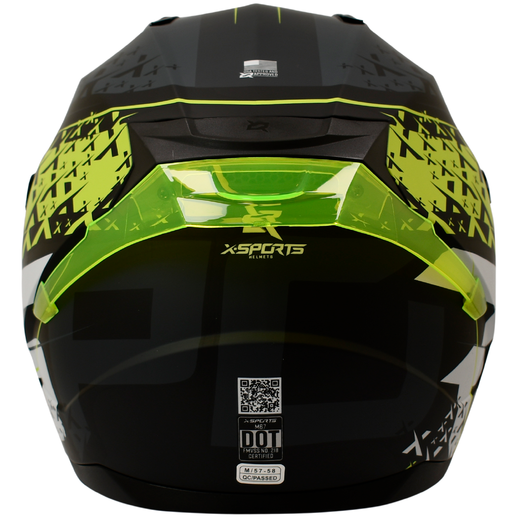 CASCO INTEGRAL XSPORTS M67 INFINITY GRIS AMARILLO NEON MATE