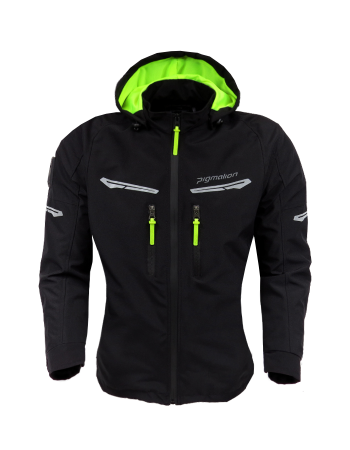 CHAQUETA CON PROTECCION PIGMALION FENIX NEGRA DAMA