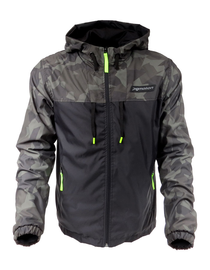 CHAQUETA CORTAVIENTO PIGMALION PREMIUM CAMO VERDE MILITAR