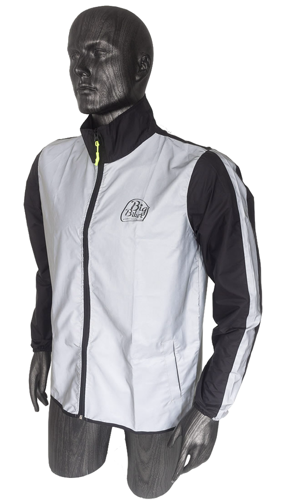 CHAQUETA CORTAVIENTO BIG BIKER BASICA REFLECTIVA (XS)