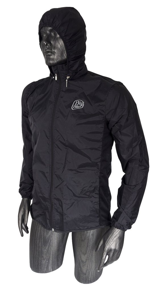 CHAQUETA CORTAVIENTO BIG BIKER NEGRA (S)