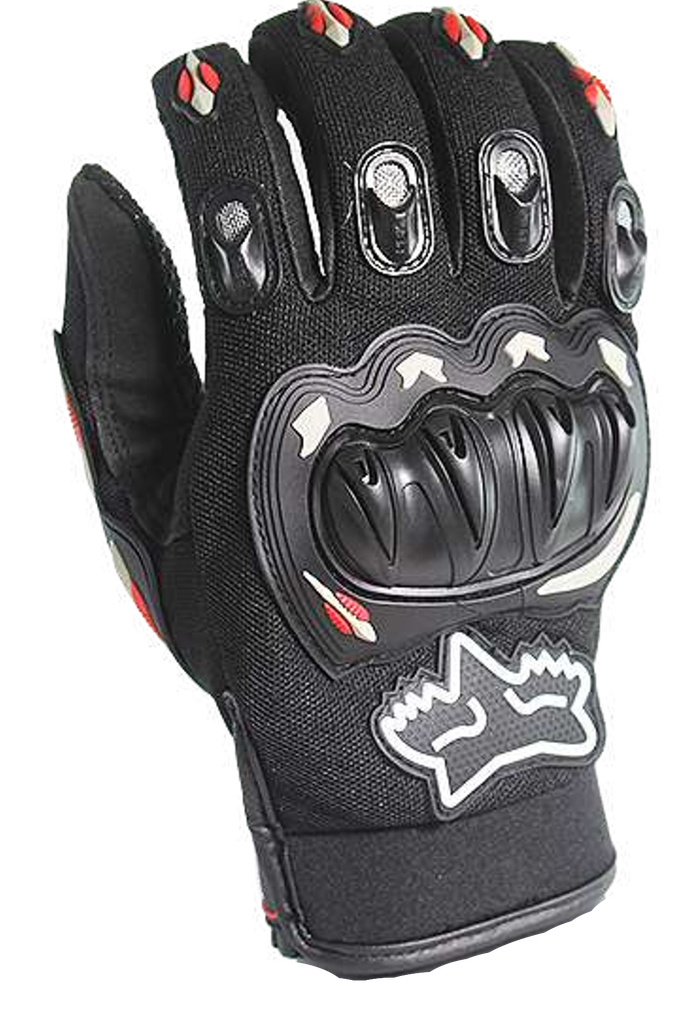 GUANTE CON PROTECCION FOX REPLICA NEGRO