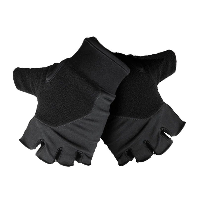 [003NS] GUANTE SIN PROTECCION FACTORY ELASTIK MEDIO DEDO NEGRO  (S)