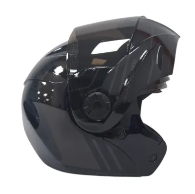 CASCO ABATIBLE ICH 3110 DOBLE VISOR REPLACED NEGRO GRIS OSCURO BRILLO VISOR NEGRO