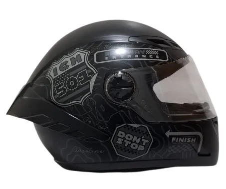 CASCO INTEGRAL ICH 501SP RUTERO NEGRO GRIS OSCURO MATE VISOR TRANSPARENTE