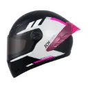 CASCO INTEGRAL ICH 501SP HCI NEGRO GRIS CLARO FUCSIA MATE VISOR NEGRO