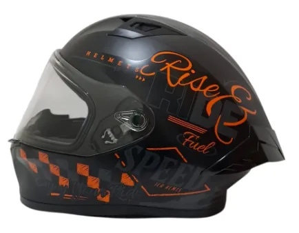 CASCO INTEGRAL ICH 503 FINYKIT NEGRO NARANJA GRIS MATE VISOR TRANSPARENTE (S)