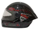 CASCO INTEGRAL ICH 501SP RUTERO NEGRO ROJO GRIS BRILLO VISOR TRANSPARENTE