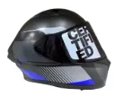 CASCO INTEGRAL ICH 503 ZEIBA NEGRO GRIS OSCURO AZUL MATE VISOR NEGRO