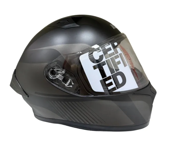 CASCO INTEGRAL ICH 503 ZEIBA NEGRO GRIS OSCURO MATE VISOR TRANSPARENTE (S)