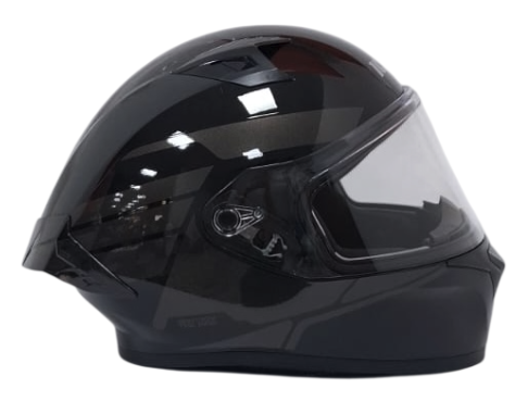 CASCO INTEGRAL ICH 503 BUNCH NEGRO GRIS OSCURO BRILLO VISOR TRANSPARENTE