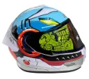 CASCO INTEGRAL SHAFT 584SP SHARKY GRIS CLARO NARANJA BRILLO