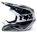 CASCO CROSS FOX V1 NUKLR NEGRO AZUL BLANCO BRILLO