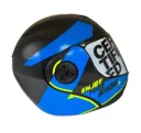 CASCO ABATIBLE ICH 3110 DOBLE VISOR TREAT NEGRO AZUL AMARILLO MATE VISOR NEGRO