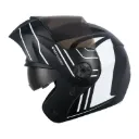 CASCO ABATIBLE ICH 3110 DOBLE VISOR REPLACED NEGRO BLANCO BLANCO MATE VISOR NEGRO