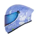CASCO INTEGRAL SHAFT 526SP EVO SAORU MORADO CLARO BLANCO BRILLO