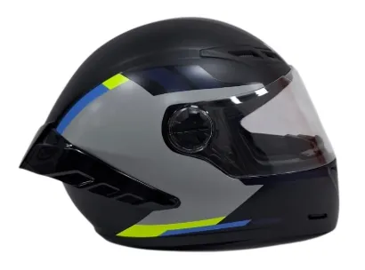CASCO INTEGRAL ICH 501SP HCI NEGRO GRIS AZUL MATE VISOR TRANSPARENTE