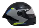 CASCO INTEGRAL ICH 501SP HCI NEGRO GRIS AZUL MATE VISOR TRANSPARENTE