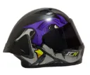 CASCO INTEGRAL ICH 503 FOSSEVIL NEGRO MORADO AMARILLO MATE VISOR NEGRO