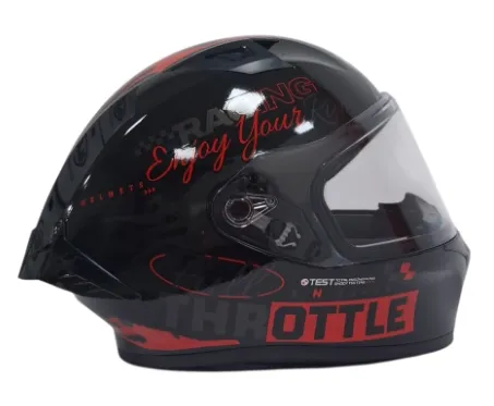 CASCO INTEGRAL ICH 503 FINYKIT NEGRO ROJO GRIS BRILLO VISOR TRANSPARENTE (S)