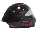 CASCO INTEGRAL ICH 503 FINYKIT NEGRO ROJO GRIS BRILLO VISOR TRANSPARENTE