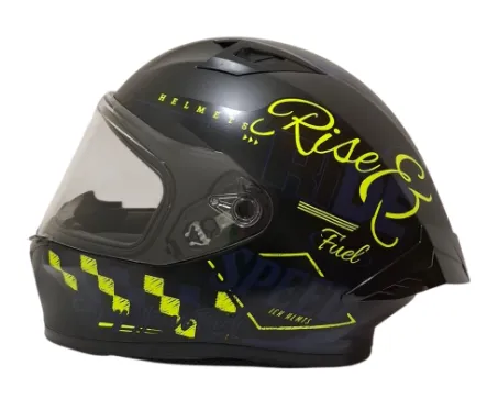 CASCO INTEGRAL ICH 503 FINYKIT NEGRO AMARILLO AZUL OSCURO MATE VISOR TRANSPARENTE (S)