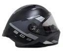 CASCO INTEGRAL ICH 503 NASUS NEGRO GRIS OSCURO GRIS MATE VISOR TRANSPARENTE