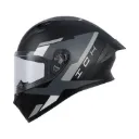 CASCO INTEGRAL ICH 503 NASUS NEGRO GRIS OSCURO GRIS MATE VISOR TRANSPARENTE