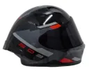 CASCO INTEGRAL ICH 503 NASUS NEGRO GRIS OSCURO ROJO BRILLO VISOR NEGRO