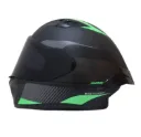 CASCO INTEGRAL ICH 503 ZEIBA NEGRO GRIS OSCURO VERDE MATE VISOR NEGRO