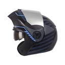 CASCO ABATIBLE ICH 3110 DOBLE VISOR BUZZ NEGRO AZUL MATE VISOR SILVER