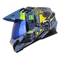 CASCO MULTIPROPOSITO HRO MX330 DOBLE VISOR CYBOK GRIS GRIS MATE