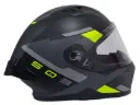 CASCO INTEGRAL ICH 503 NASUS NEGRO GRIS OSCURO AMARILLO MATE VISOR TRANSPARENTE