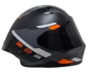 CASCO INTEGRAL ICH 503 NASUS NEGRO GRIS OSCURO NARANJA MATE VISOR NEGRO