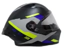 CASCO INTEGRAL ICH 503 NASUS NEGRO GRIS AZUL MATE VISOR TRANSPARENTE