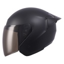 CASCO ABIERTO ICH 101SP SOLID NEGRO SILVER MATE