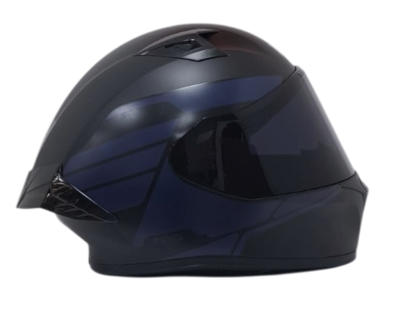 CASCO INTEGRAL ICH 503 BUNCH NEGRO AZUL OSCURO MATE VISOR NEGRO (S)