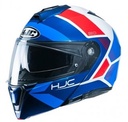 CASCO ABATIBLE HJC I90 DOBLE VISOR HOLLEN MC21 AZUL ROJO BRILLO-INCLUYE PINLOCK