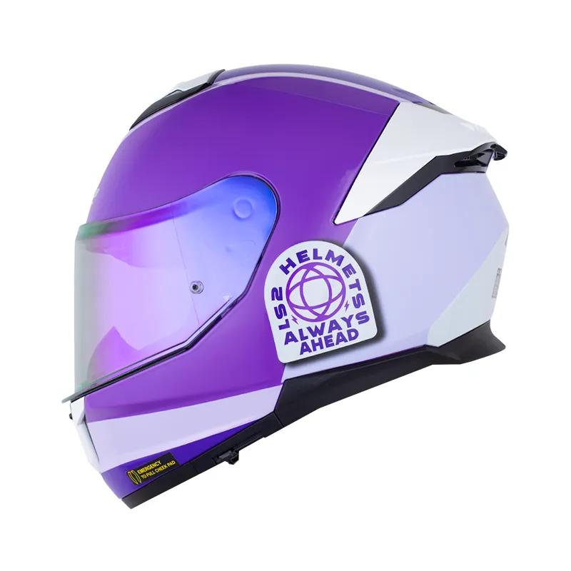 [224569] CASCO INTEGRAL LS2 808 STREAM II ARLEQUIN MORADO CLARO MORADO BRILLO (S)