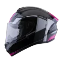 CASCO INTEGRAL SPARTAN DRAKEN VANCOUVER B18 NEGRO ROSADO BRILLO